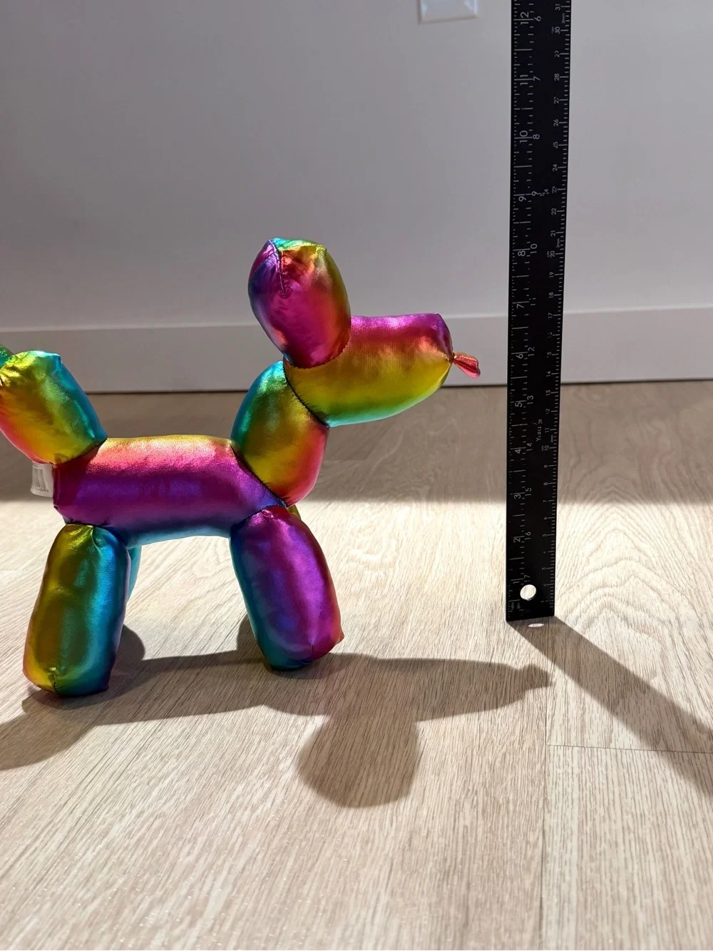 Rainbow Iridescent Balloon Dog Stuffy Plush 9 inch Balloonimals Stuffed Animal